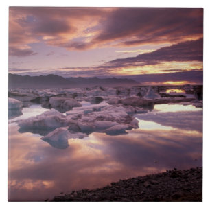 Carreau Islande, lagon de Jokulsarlon, paysage
