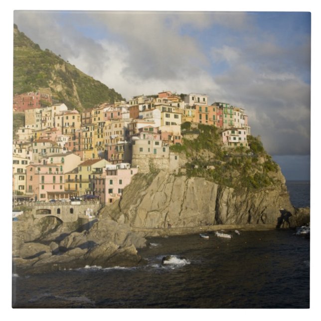 Carreau Italie, Cinque Terre, Manarola. Village sur la fal (Devant)