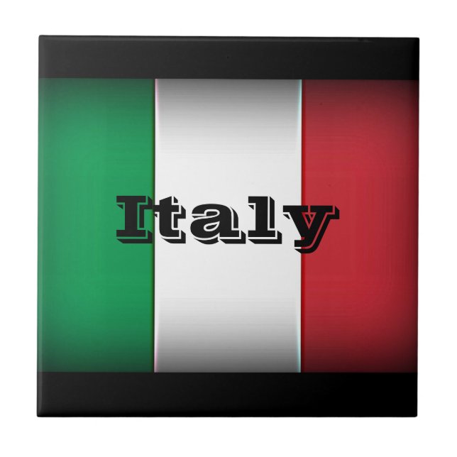 Carreau Italie Drapeau bord foncé (Devant)