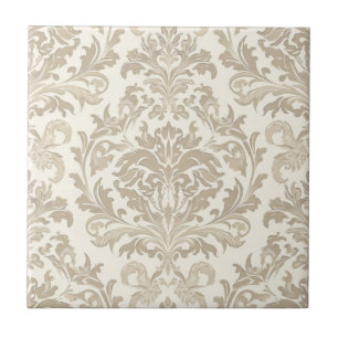 Carreau Ivoire Élégance Baroque Damassé Classique Antique