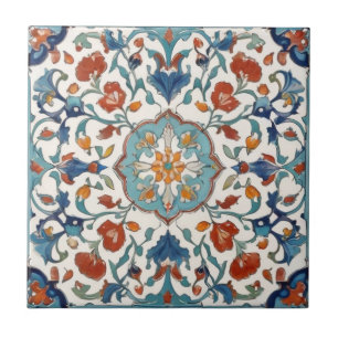 Carreau Iznik Turc Floral Vintage Style antique