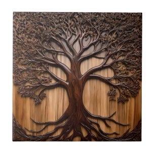 Carreau Jacaranda Tree Bois de la sculpture,