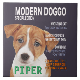 Carreau Jack Russell Terrier Couverture du Magazine Parody
