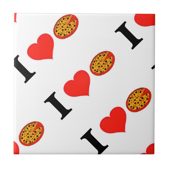 Carreau J'adore la pizza (Devant)