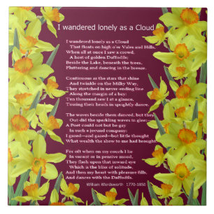 CARREAU J'AI ERRÉ SEUL COMME NUAGE