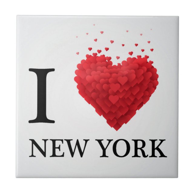 Carreau J'aime des coeurs de New York (Devant)