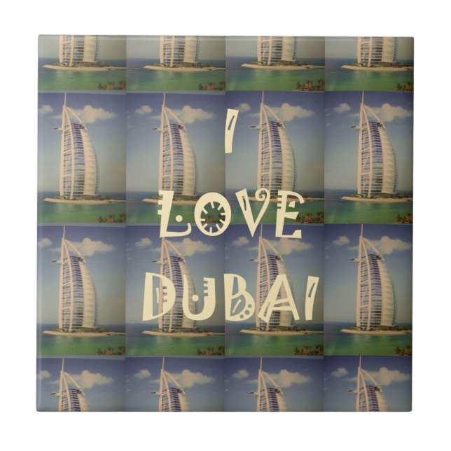 Carreau J'aime Dubaï (Devant)