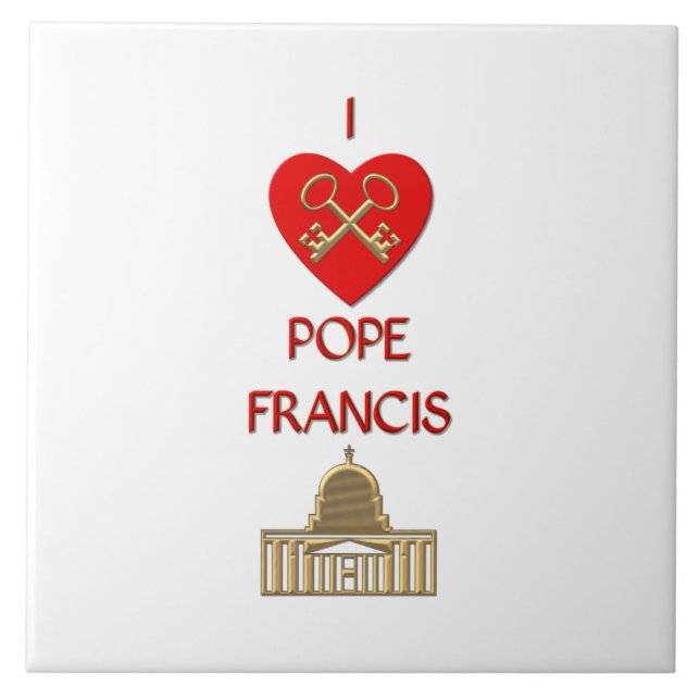 Carreau J'aime le pape François (Devant)