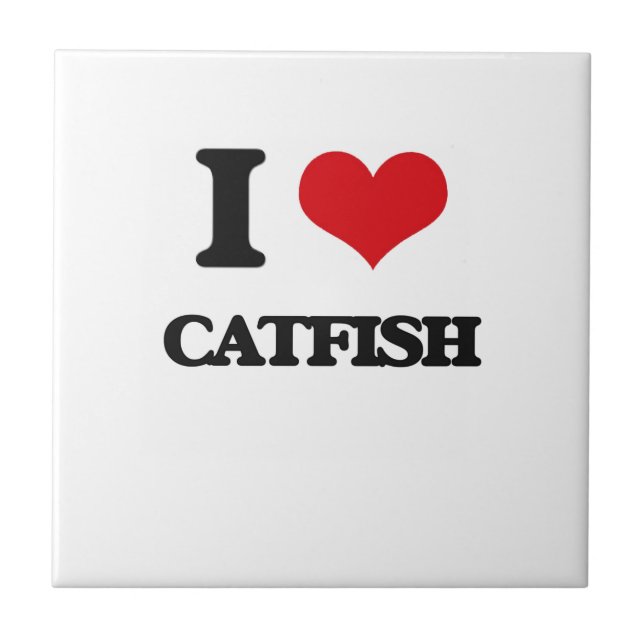 Carreau J'aime le poisson-chat (Devant)