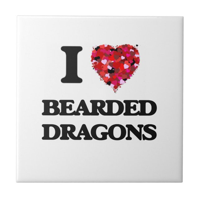 Carreau J'aime les dragons barbus (Devant)