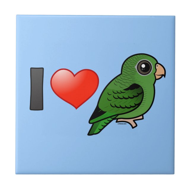 Carreau J'aime Linnies vert (Devant)