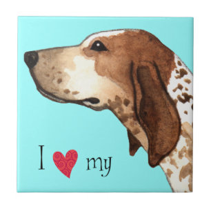 Carreau J'aime mon American English Coonhound