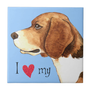 Carreau J'aime mon Beagle