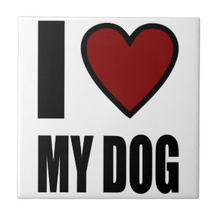 Carreau J'aime mon chien