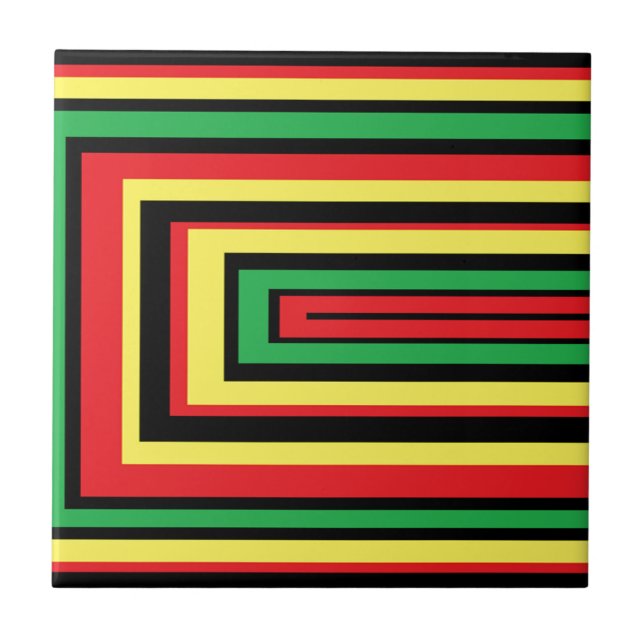 Carreau JAMAICA couleurs des racines rasta (Devant)
