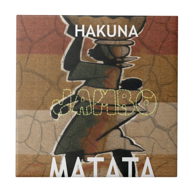 Carreau Jambo Habari Hakuna Matata. (Devant)