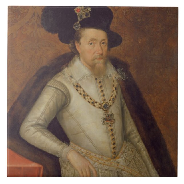 Carreau James I de l'Angleterre, et VI de l'Ecosse (Devant)