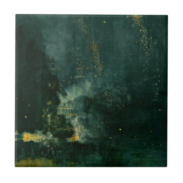 Carreau James Whistler - Nocturne en noir et or (Devant)