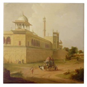 Carreau Jami Masjid, Delhi, 1811 (huile sur la toile)