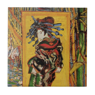 Carreau Japonais Courtesan Oiran par Vincent van Gogh