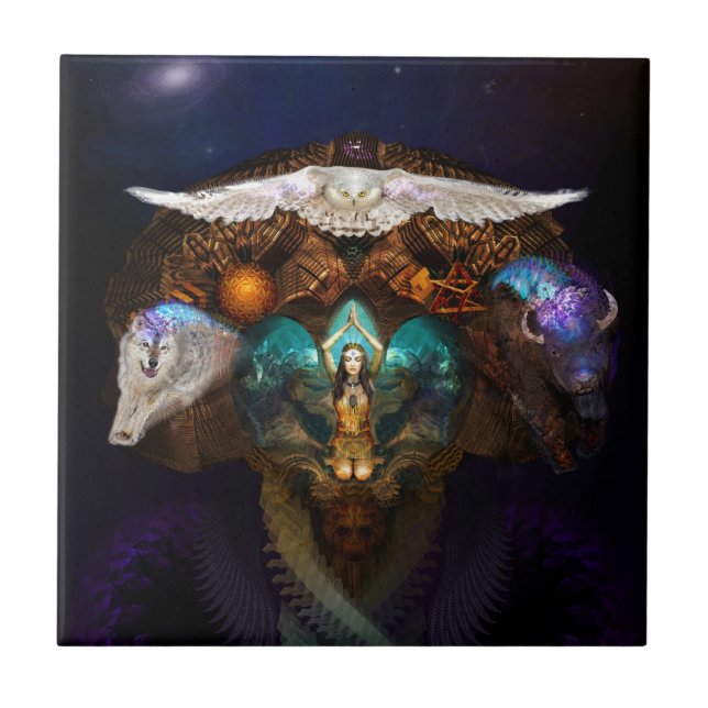 Carreau J'appelle les animaux d'esprit (Devant)