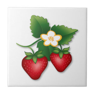Carreau Jardin aux fraises à la cuisine