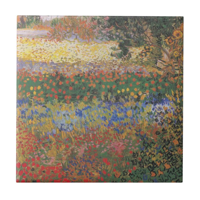 Carreau Jardin de fleurs - Vincent van Gogh (Devant)
