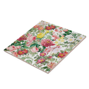 Carreau Jardin de printemps Vintage Rose