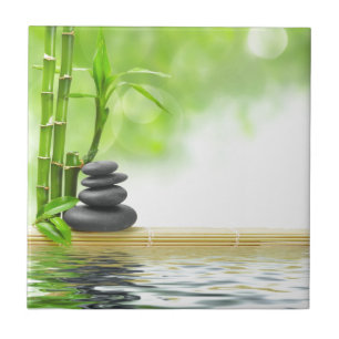 Carreau Jardin d'eau paisible Zen par l'amour guérisseur