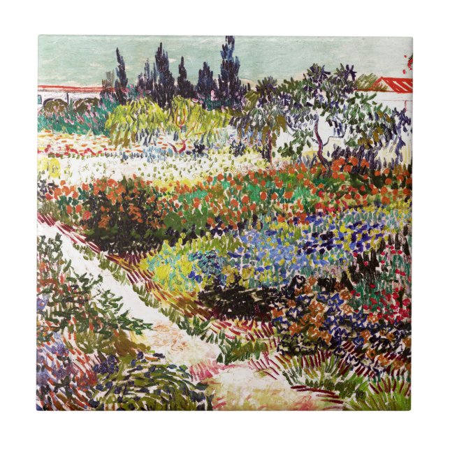 Carreau Jardin Floral Van Gogh À Arles Art Floral (Devant)