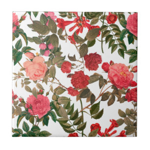 Carreau Jardin Rose Floral Country