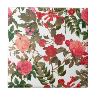Carreau Jardin Rose Floral Country