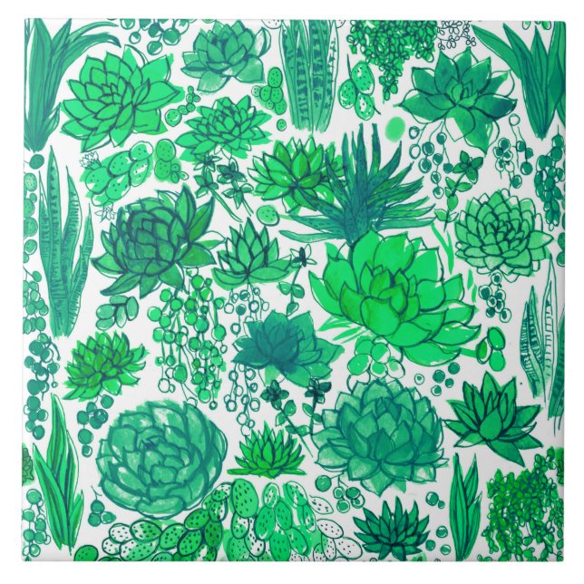 Carreau Jardin succulent (Devant)