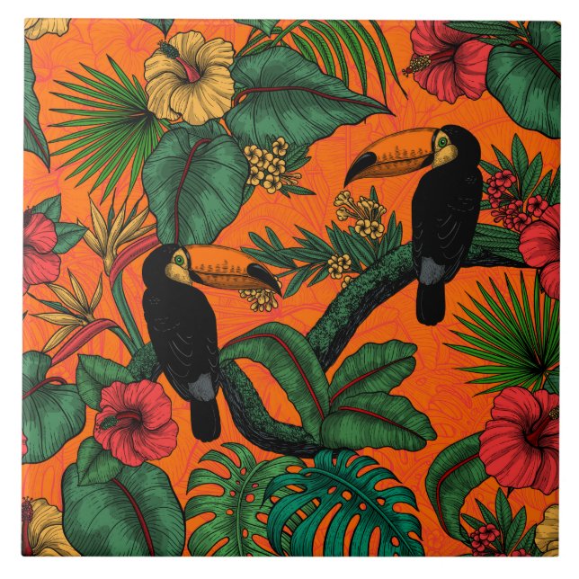 Carreau Jardin toucan (Devant)