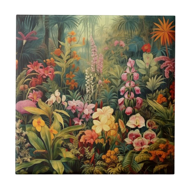 Carreau Jardin tropical (Devant)