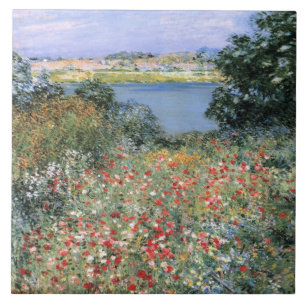 Carreau Jardin vintage Willard Metcalf Poppy