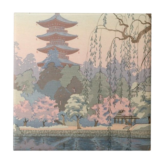 Carreau Jardins japonais, Pagode, Voie navigable (Devant)