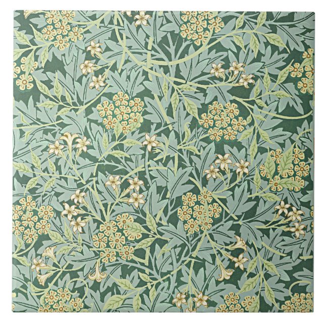 Carreau Jasmine, motif de William Morris, (Devant)