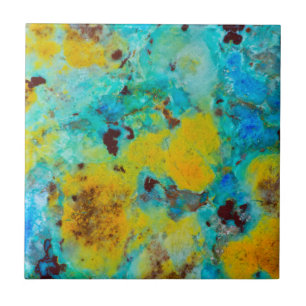 Carreau Jasper Chrysocolla Bleu