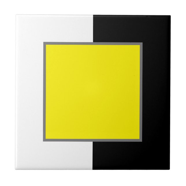 Carreau Jaune, Blanc Et Noir (Devant)