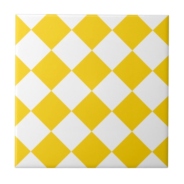 Carreau Jaune jaune et foncé de Grand-Lumière Checkered de (Devant)