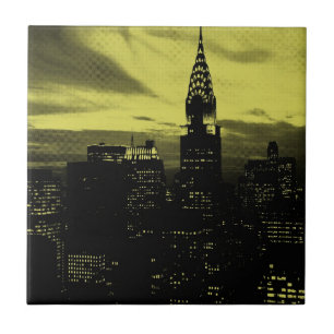 Carreau Jaune pointu Noir New York City