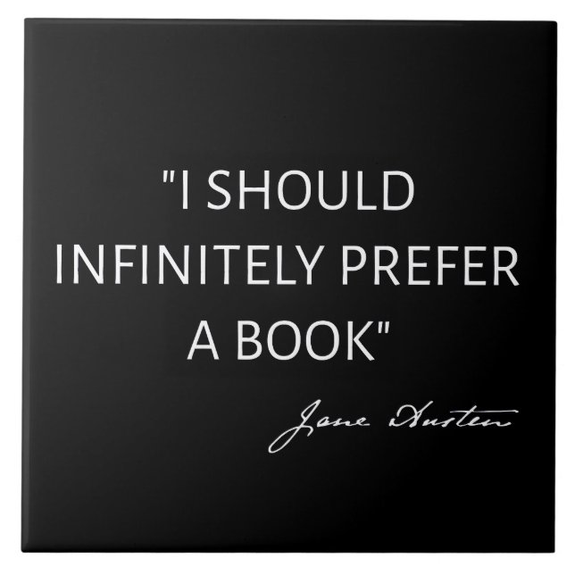 Carreau Je devrais infiniment préférer un livre - Jane Aus (Devant)