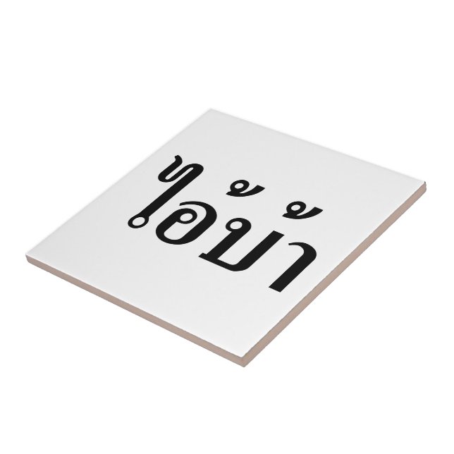 Carreau JE SUIS FOU ! Oui ! BA Écrit en script thaï (Côté)