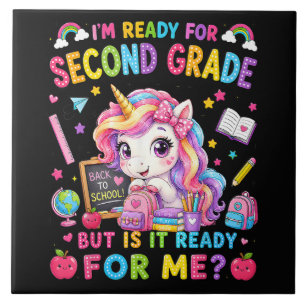 Carreau Je suis prêt pour la licorne de deuxième année Pre