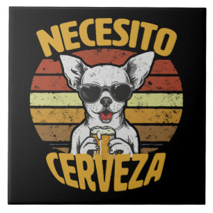 CARREAU JE VEUX UNE BIÈRE CHIHUAHUA MIGNONNE