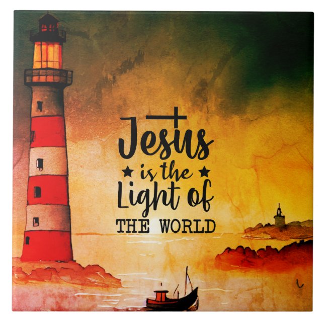 Carreau Jean 8 Jésus est la Lumière du Phare Mondial (Devant)