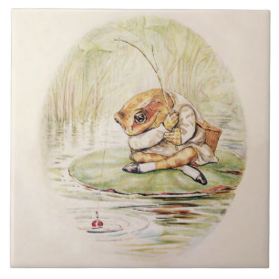 Carreau "Jeremy Fisher sur une Lilypad" par Beatrix Potter