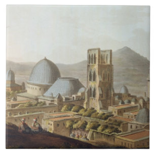 Carreau Jérusalem avec l'église de la tombe sainte, p