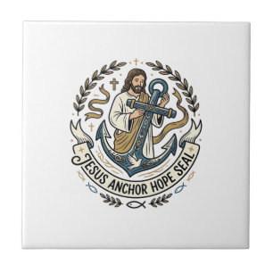 Carreau Jésus Ancre Espoir Sceau Jésus Ancre Espoir Sceau